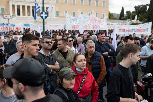 GRECIA-CHOQUE DE TRENES-PROTESTAS