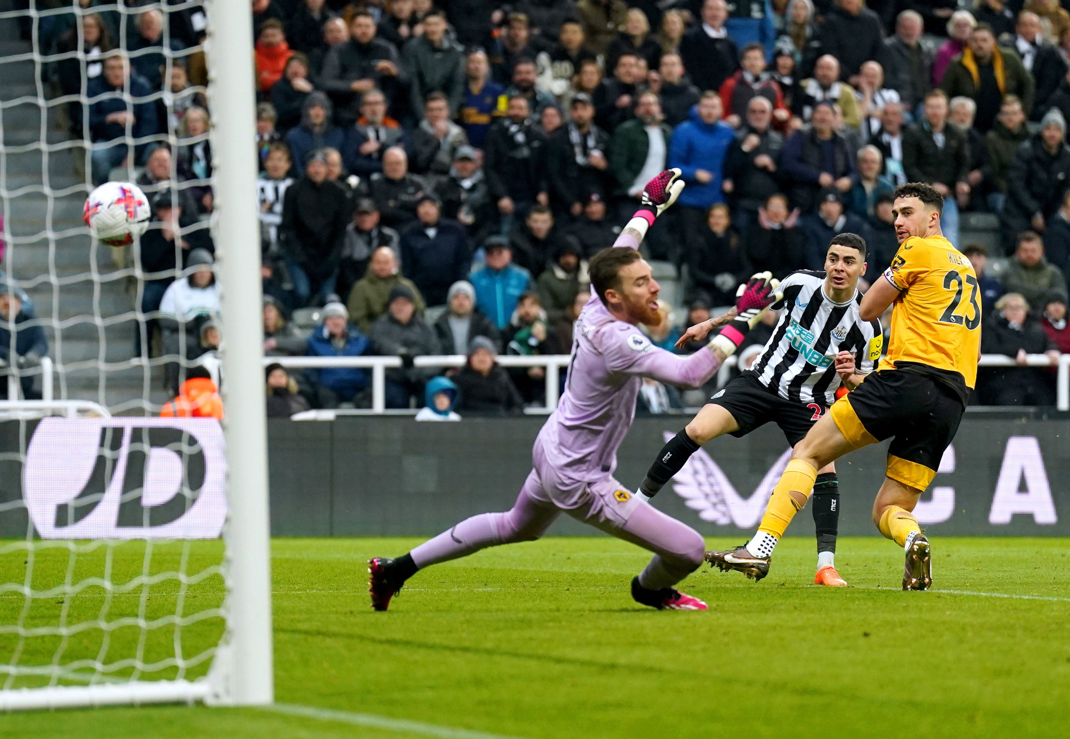 Miguel Almiron puts in Newcastle’s winning goal