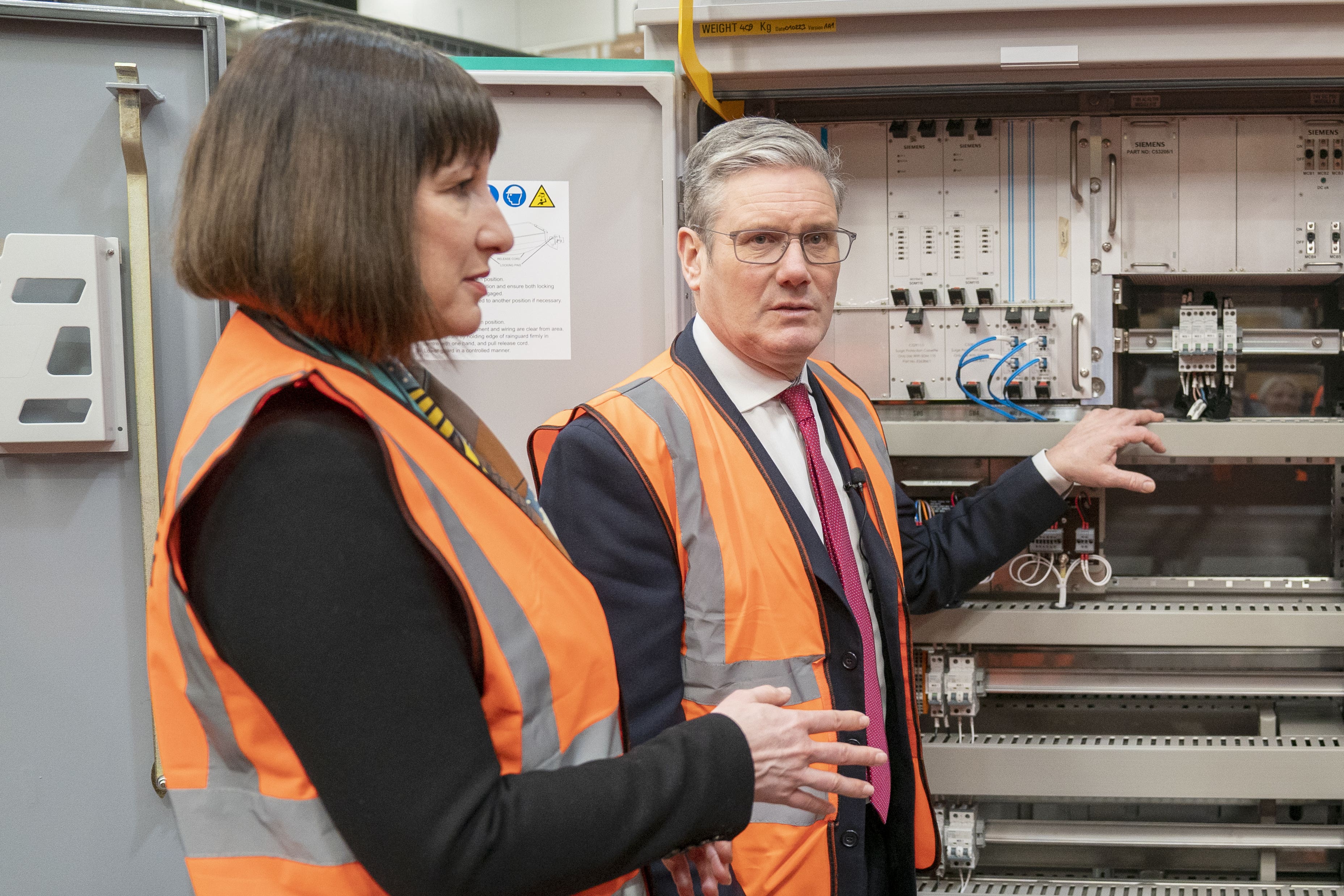 Shadow chancellor Rachel Reeves and Sir Keir Starmer (Jane Barlow/PA)