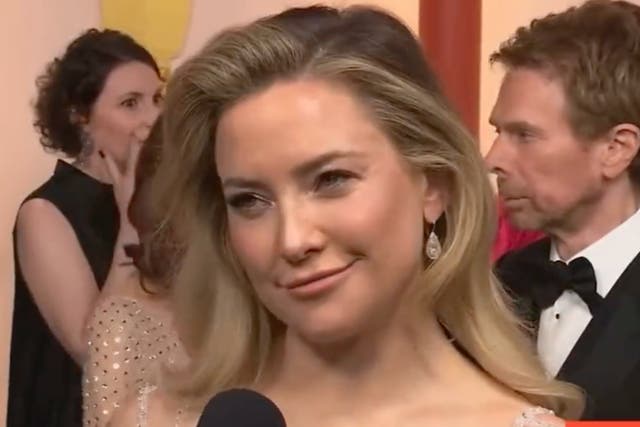 <p>Kate Hudson on the Oscars red carpet</p>