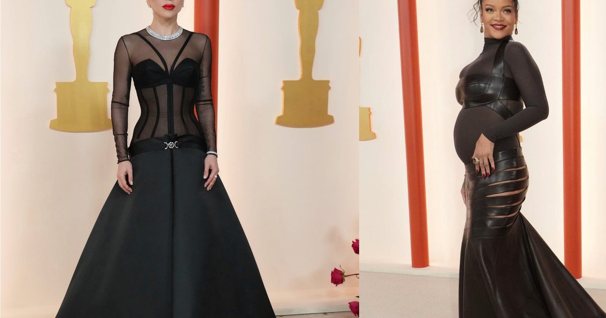lady gaga dress 2023 Lady Gaga Arrives at the 2023 Oscars in the Gown That Gigi Hadid Just Modeled