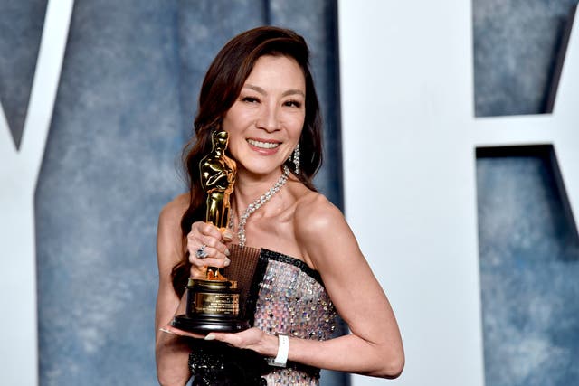<p>File photo: Michelle Yeoh, winner of the Oscar for lead actress, arrives at the Vanity Fair Oscar Party on 12 March 2023 </p>