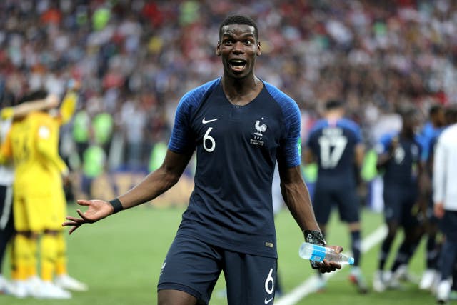 Paul Pogba is out of France’s opening Euro 2024 qualifiers against the Netherlands and the Republic of Ireland (Owen Humphreys/PA)