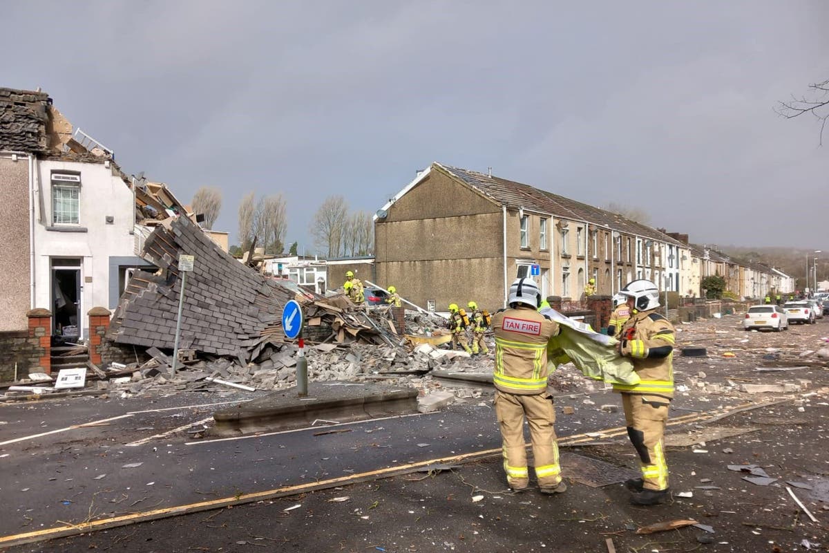 One missing and three in hospital after suspected gas explosion in Swansea
