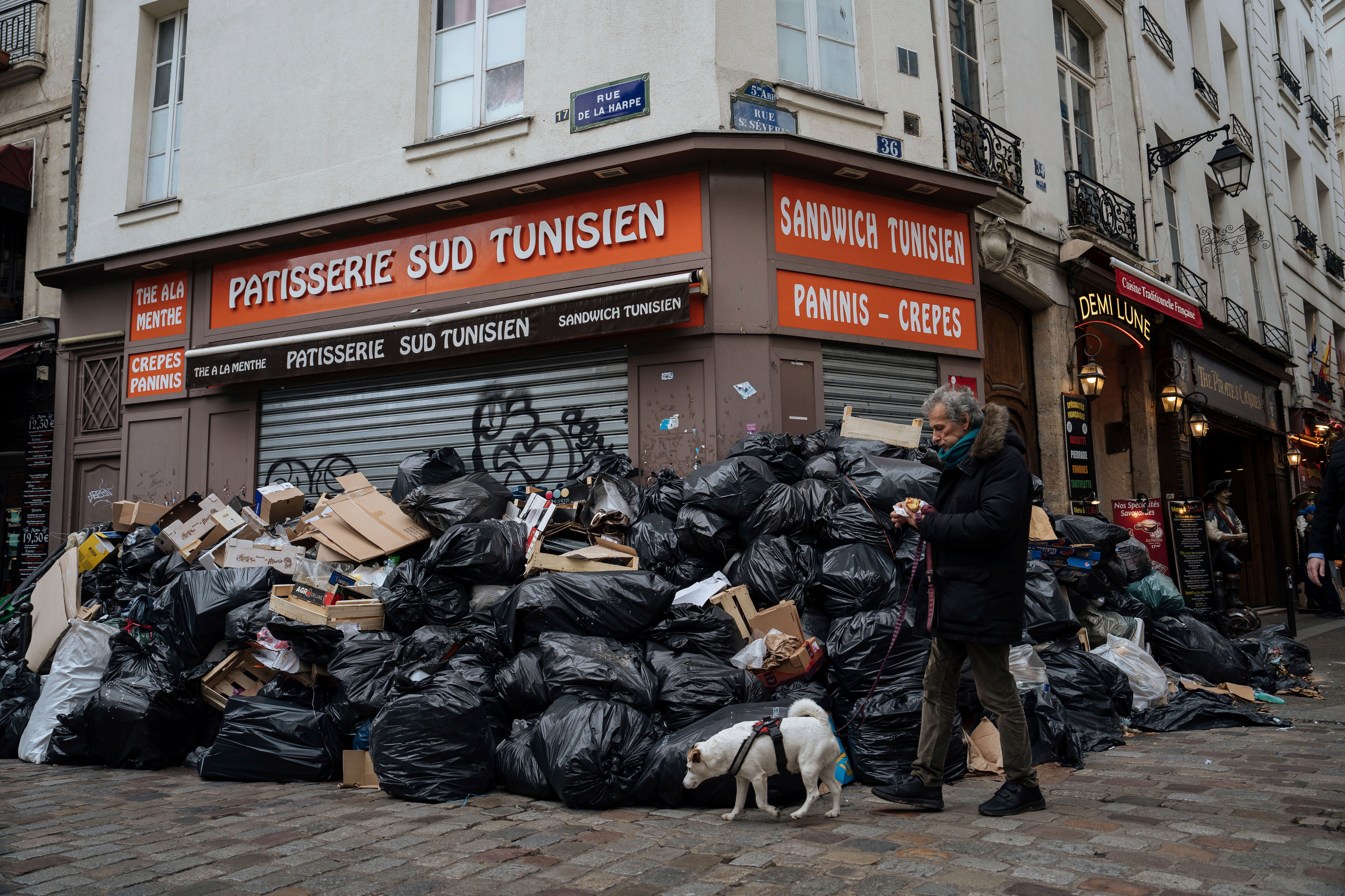 Bin strikes have been going on across France for more than a week