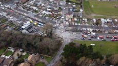 Drone footage shows aftermath of Swansea explosion