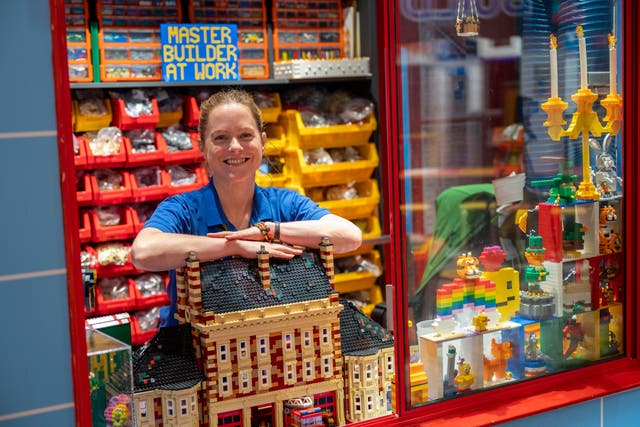 <p>Michelle Thompson in her workshop (Legoland Discovery Centre Birmingham/Ed Bagnall/PA Real Life)</p>