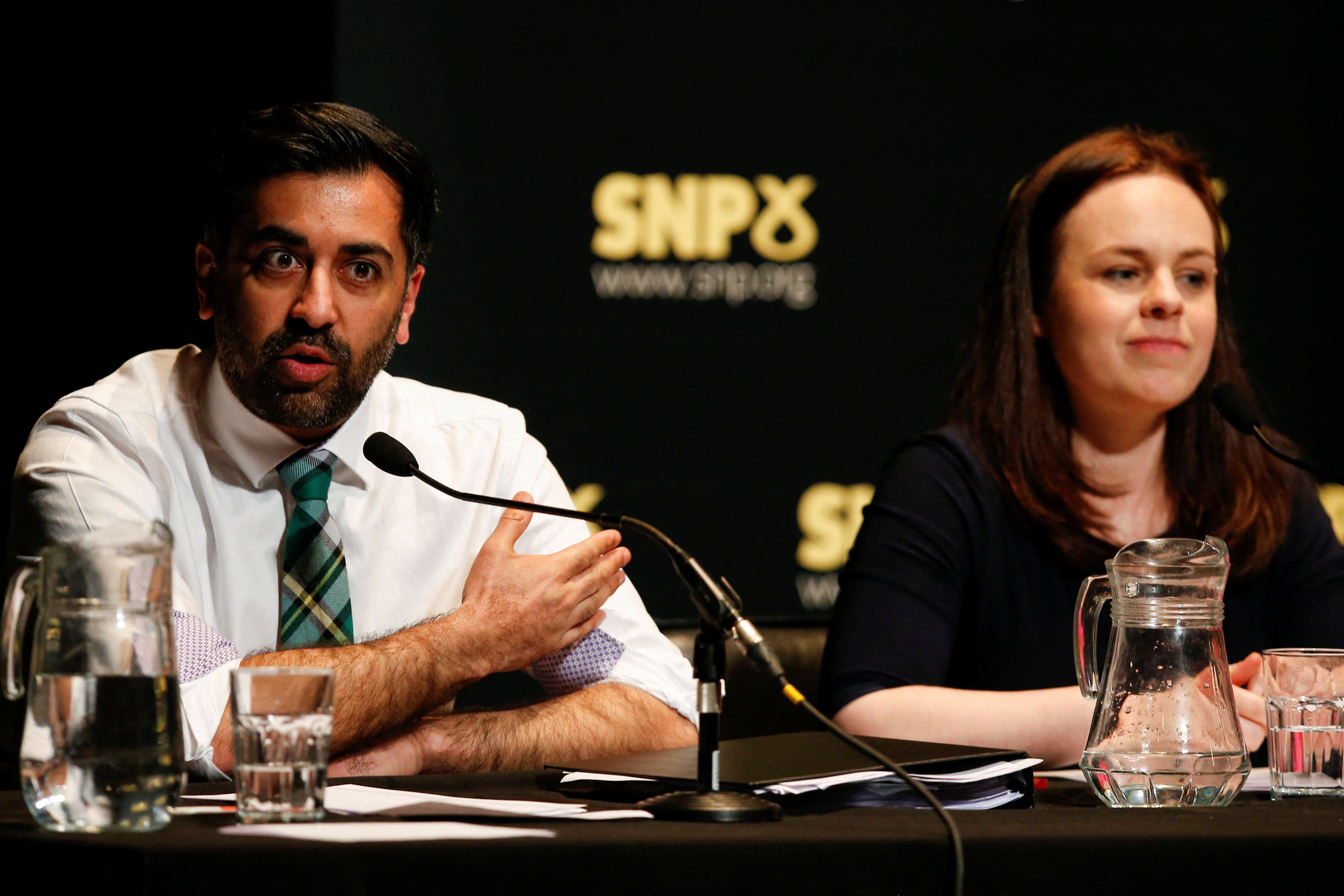 SNP leadership candidates Humza Yousaf and Kate Forbes