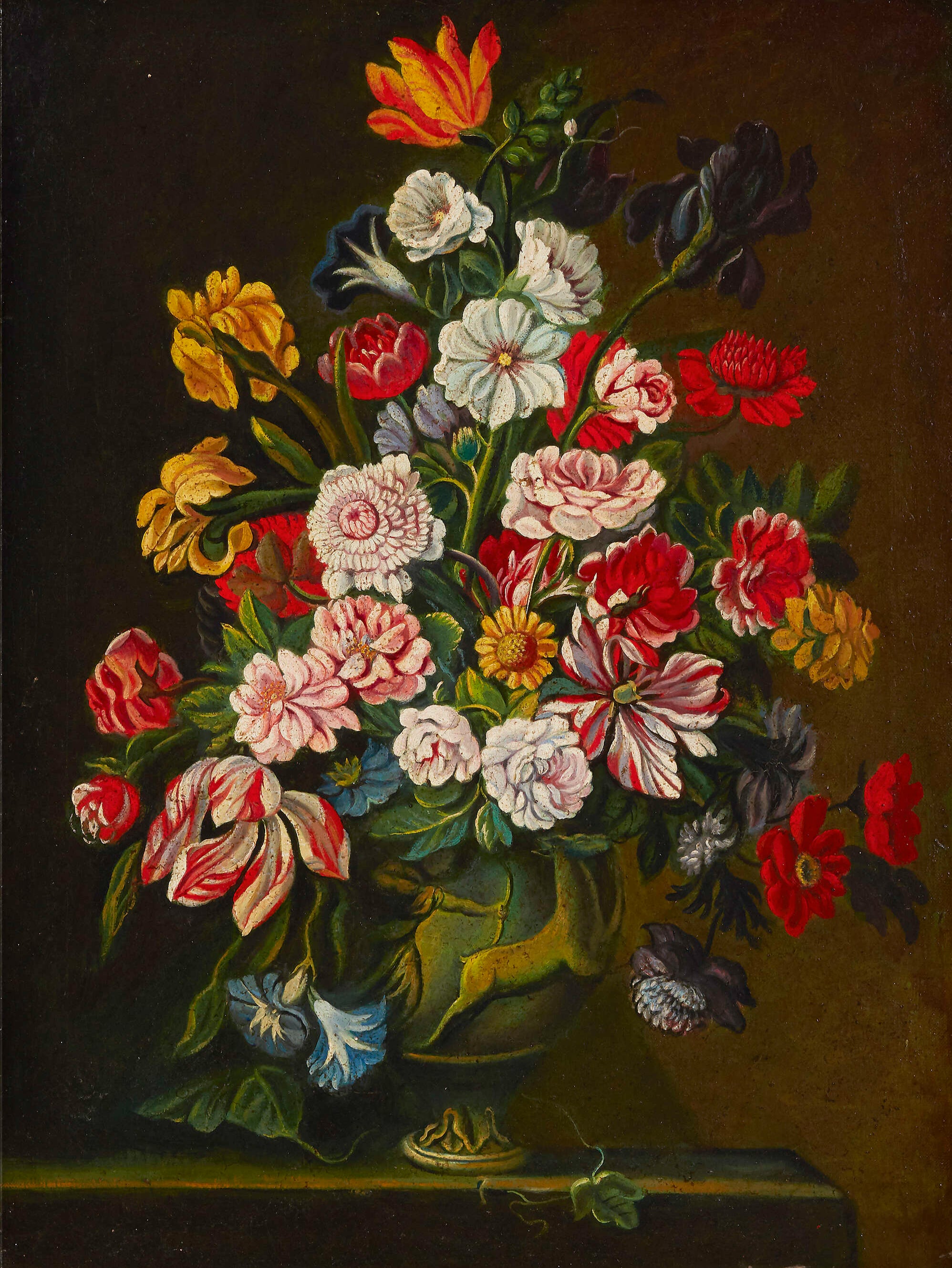 Andrea Scacciati, 1642-1710: still life painting of flowers in a vase