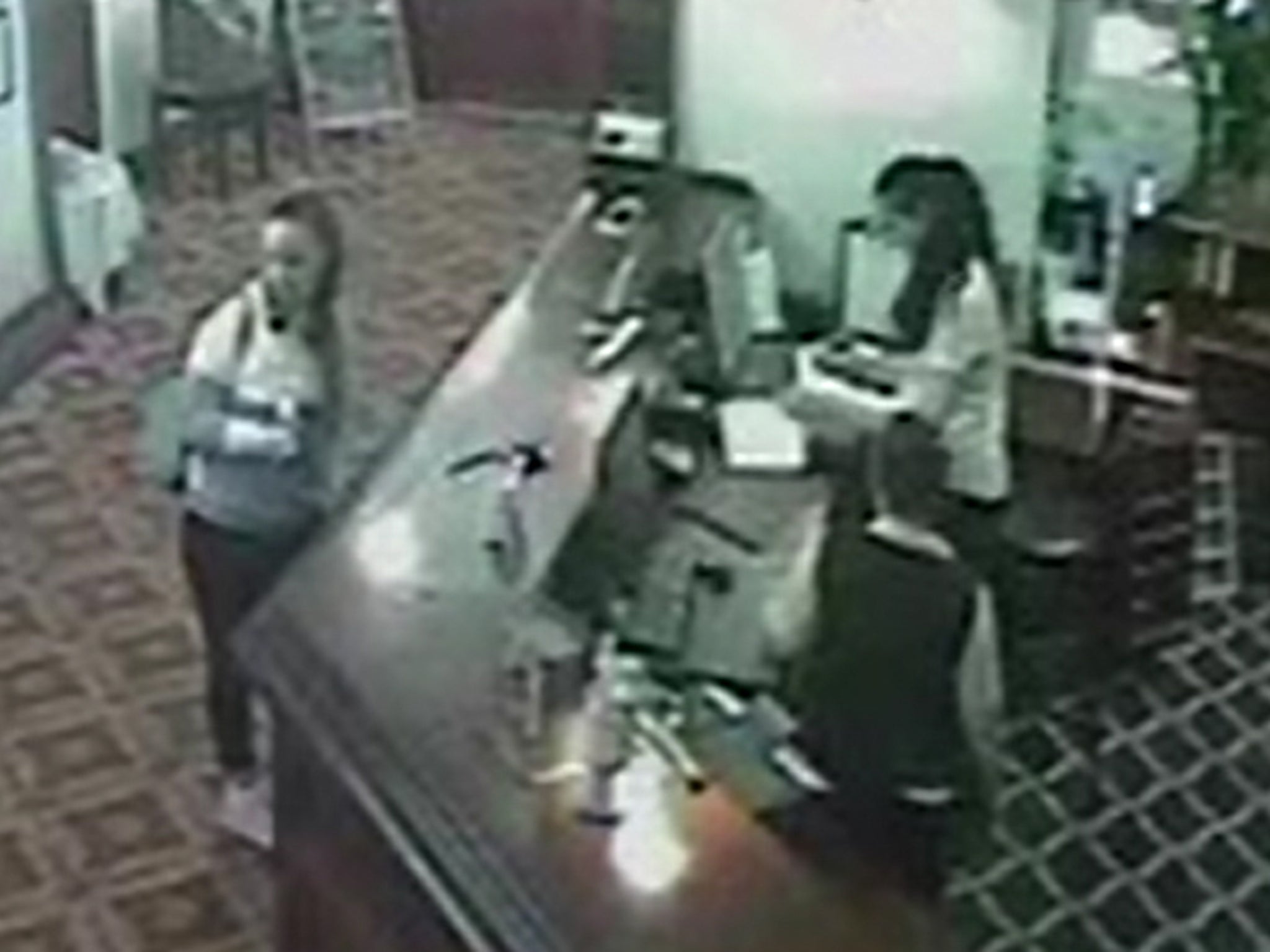 CCTV aired in court shows Williams at a hotel in Blackpool on 30 June 2019, when she claimed she was being trafficked