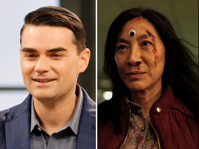 <p>Ben Shapiro and Michelle Yeoh in ‘Everything Everyone All at Once’</p>