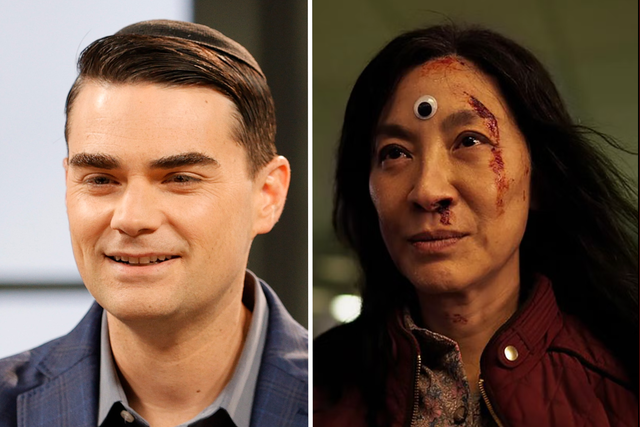 <p>Ben Shapiro and Michelle Yeoh in ‘Everything Everyone All at Once’</p>