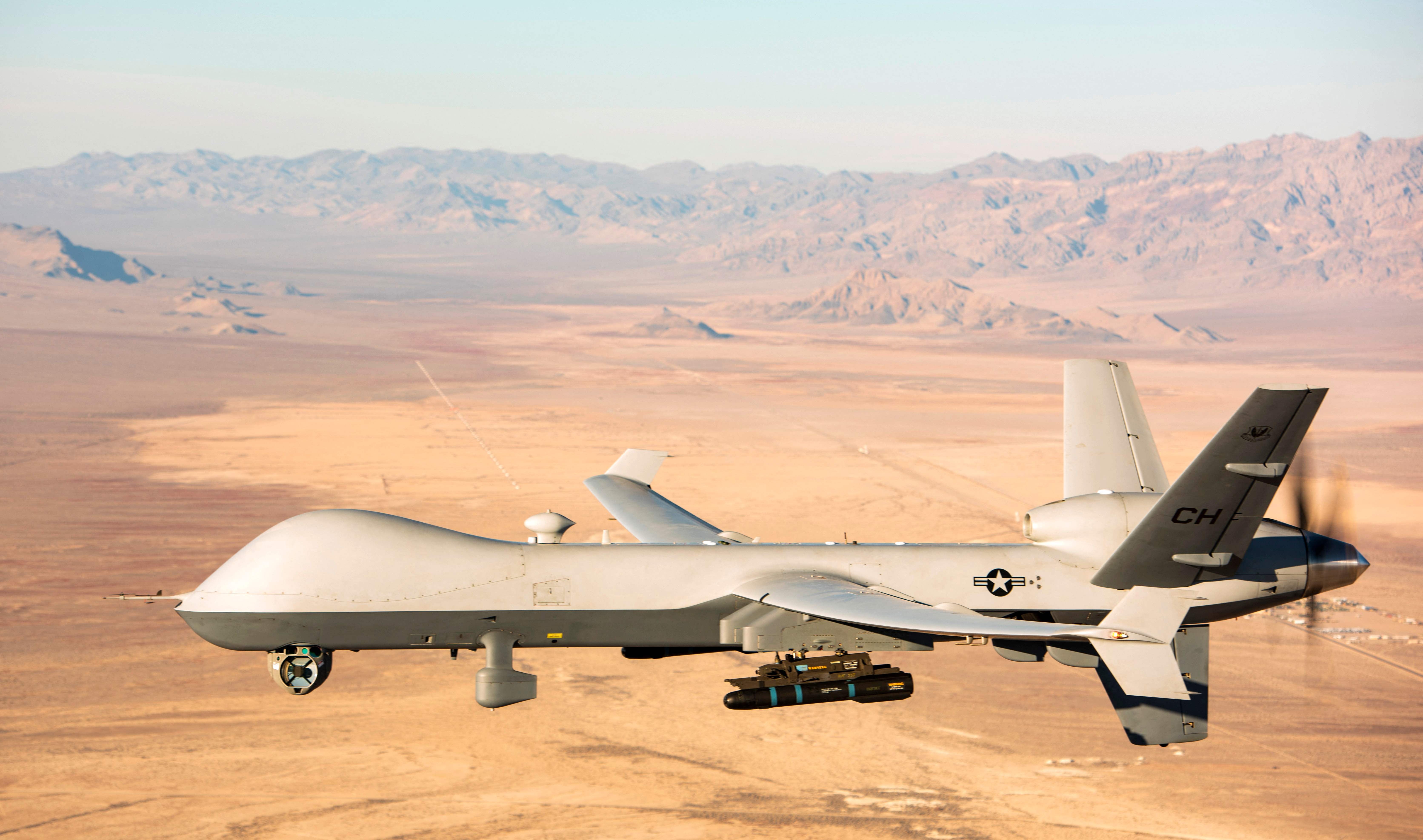 US Reaper drones reportedly struck Iranian targets during the rescue mission (file)