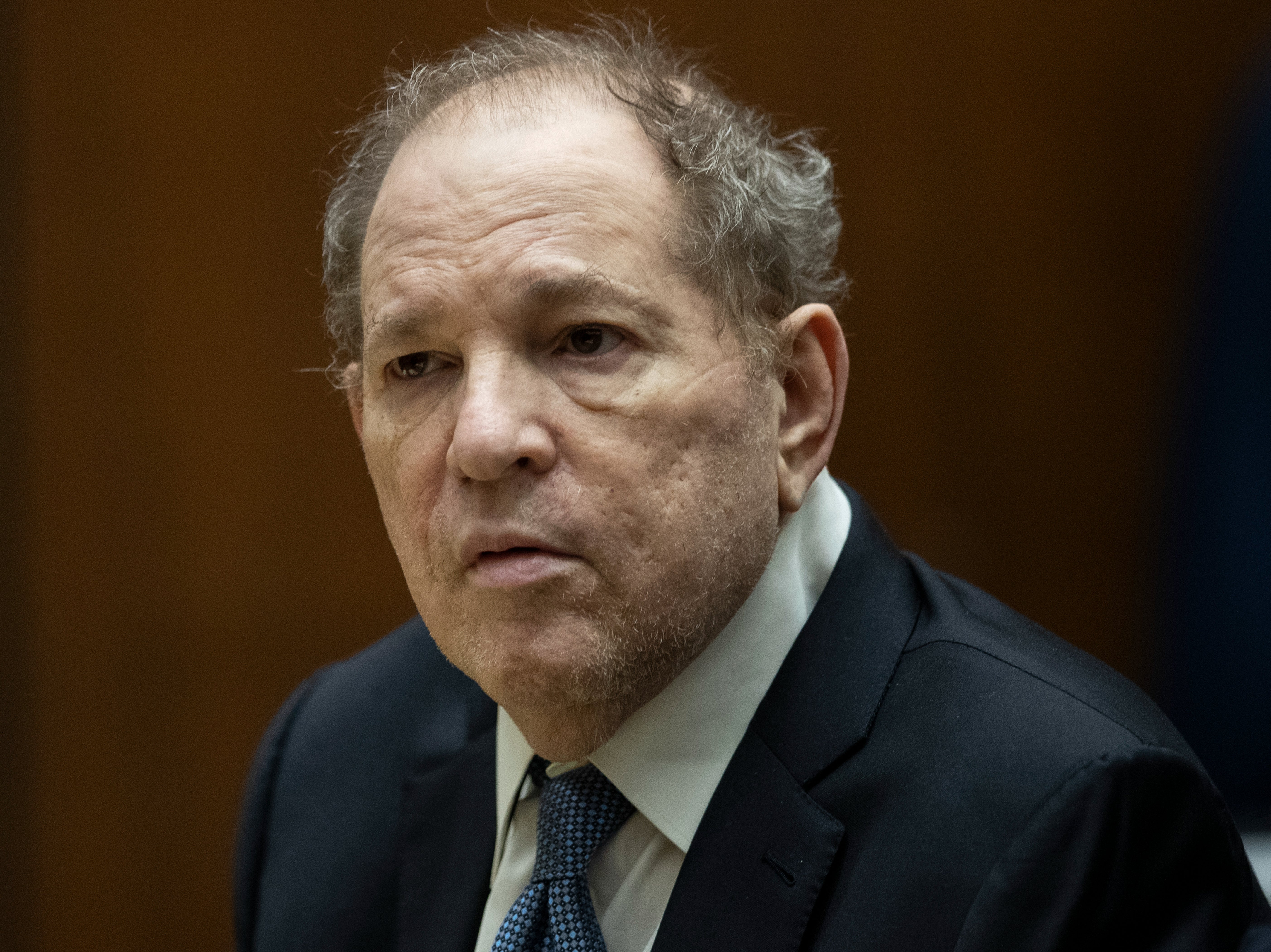 Harvey Weinstein appears in court on 4 October 2022 in Los Angeles, California