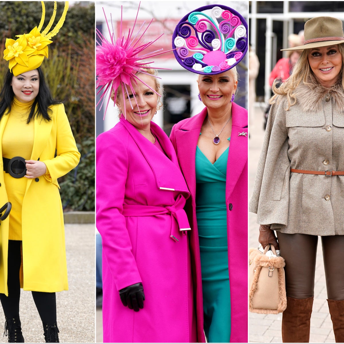 The most colourful outfits spotted at Cheltenham Ladies' Day | The Independent The most colourful outfits spotted at Cheltenham Ladies' Day | The Independent