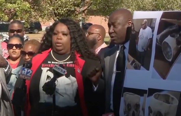 Rasheem Carter’s mother Tiffany Carter and attorney Ben Crump speak at press conference