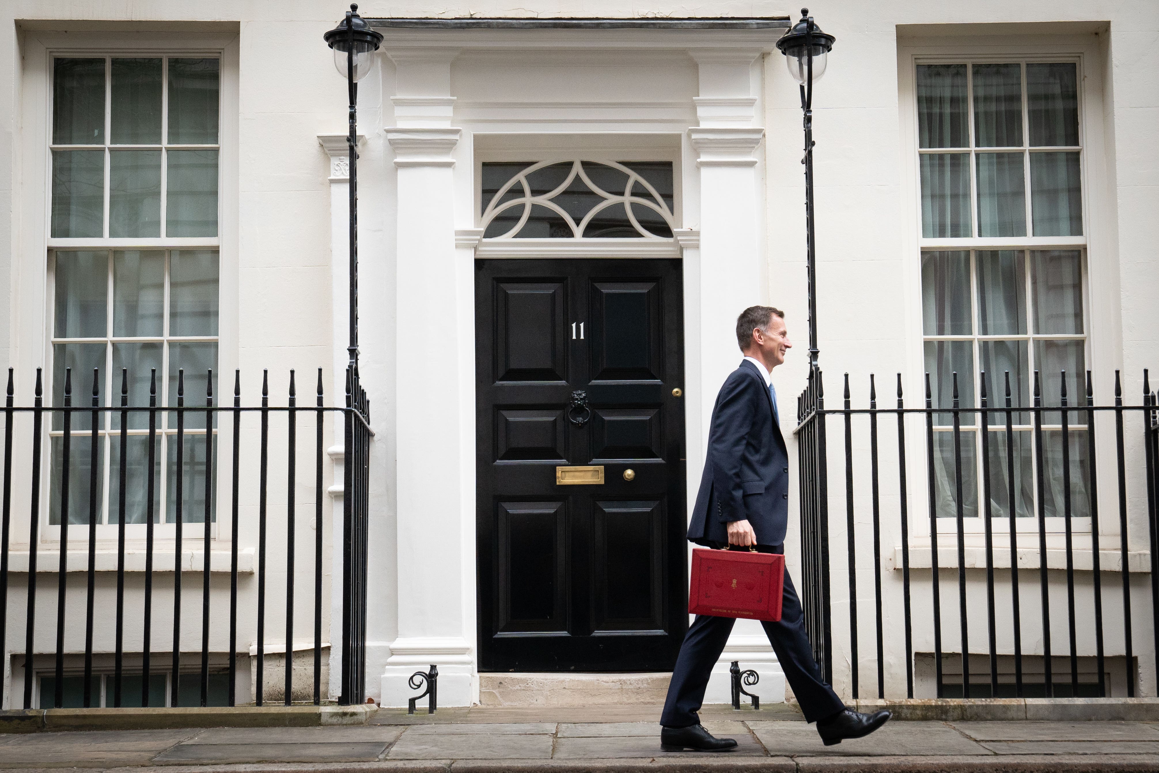 Chancellor of the Exchequer Jeremy Hunt leaves 11 Downing Street (Stefan Rousseau/PA)