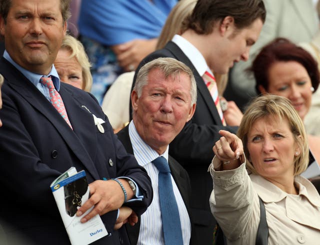 <p>Sir Alex Ferguson watches on at the Ebor Festival at York Race Course</p>