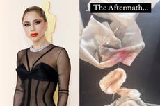 Lady Gaga’s makeup artist reveals ‘aftermath’ of bare-faced Oscars performance