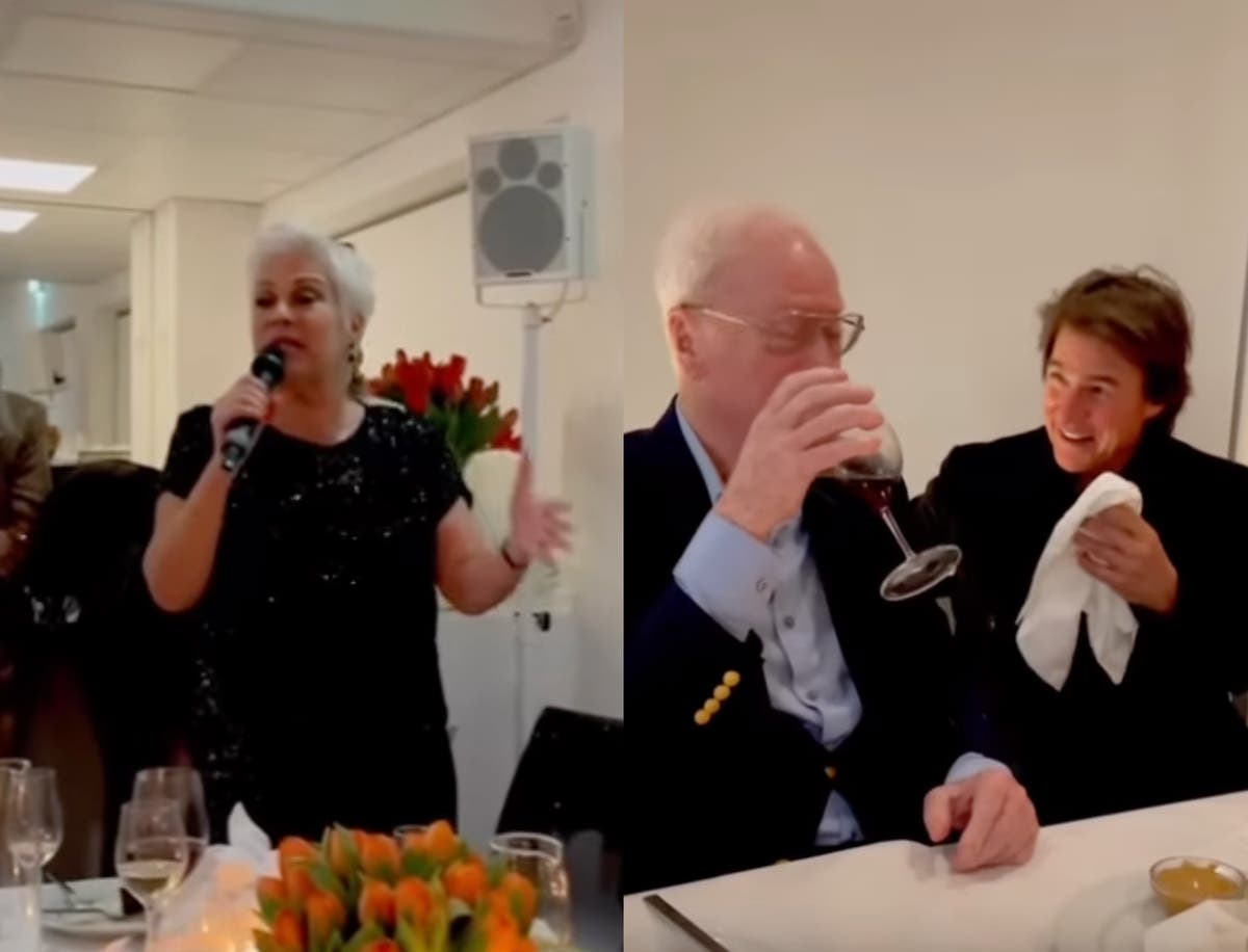 Denise Welch’s ‘dirty’ joke leaves Tom Cruise in hysterics at Michael Caine party