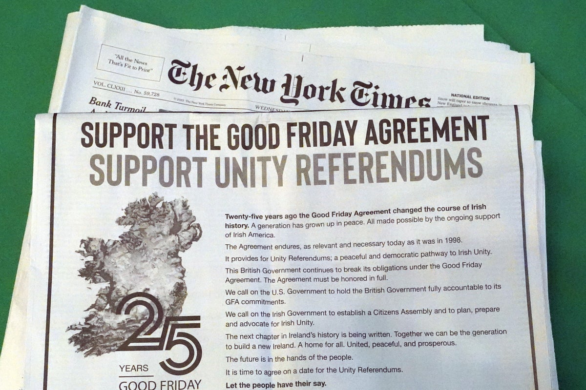 Sinn Fein US newspaper adverts calling for unity vote ‘unhelpful’, says Varadkar