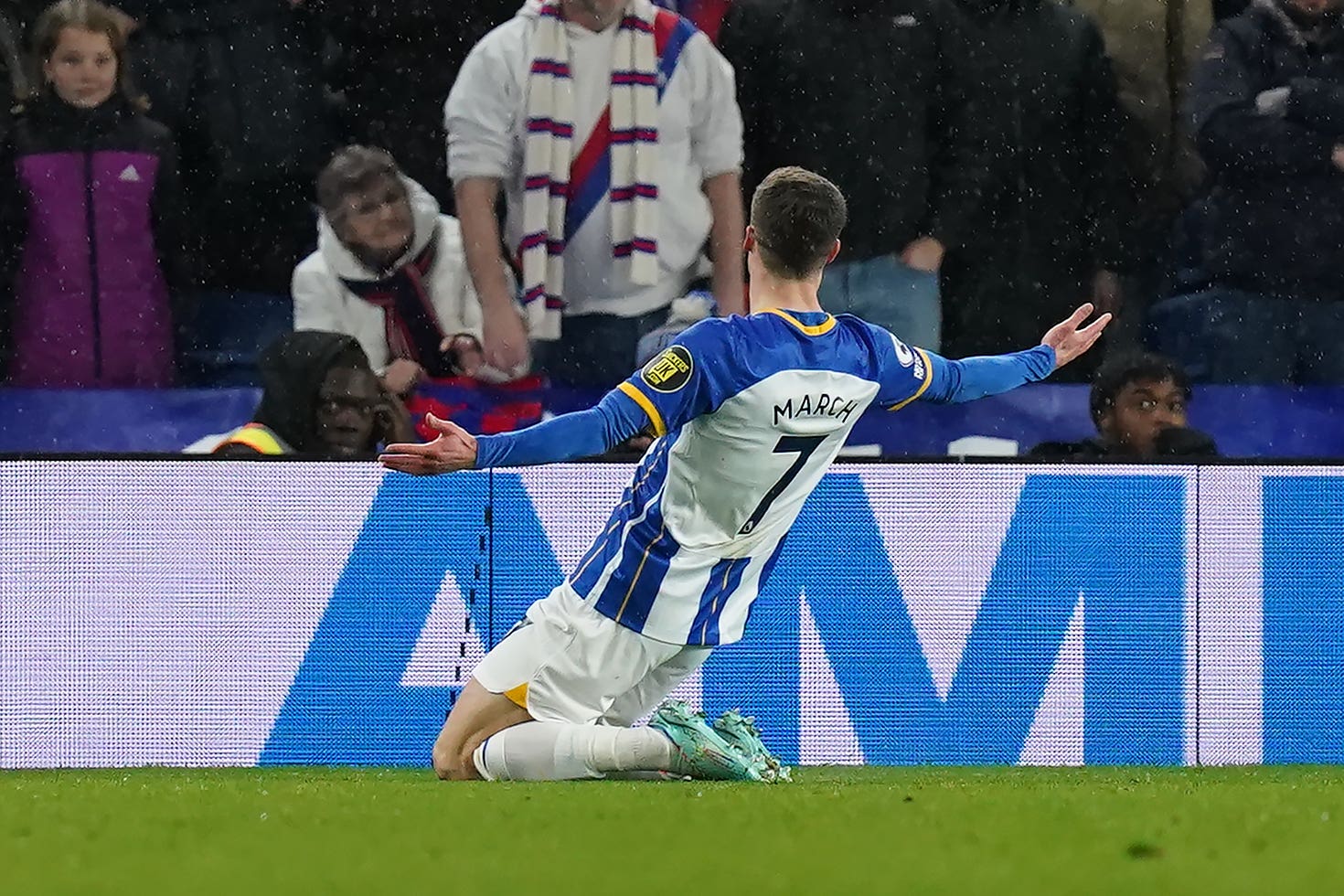 Solly March struck the winner for Brighton (Gareth Fuller/PA)