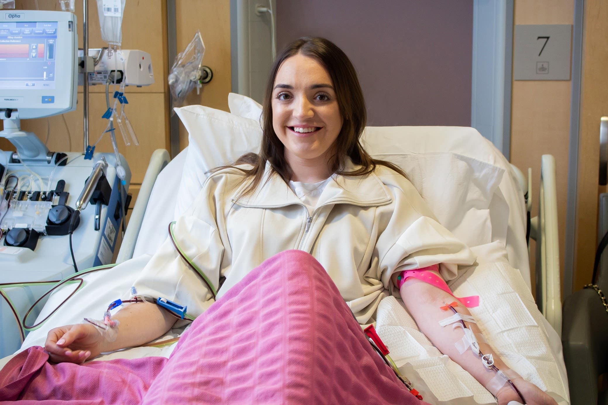 Amy Pringle, 28, has become a charity’s 2000th stem cell donor. (Amy Pringle/PA)