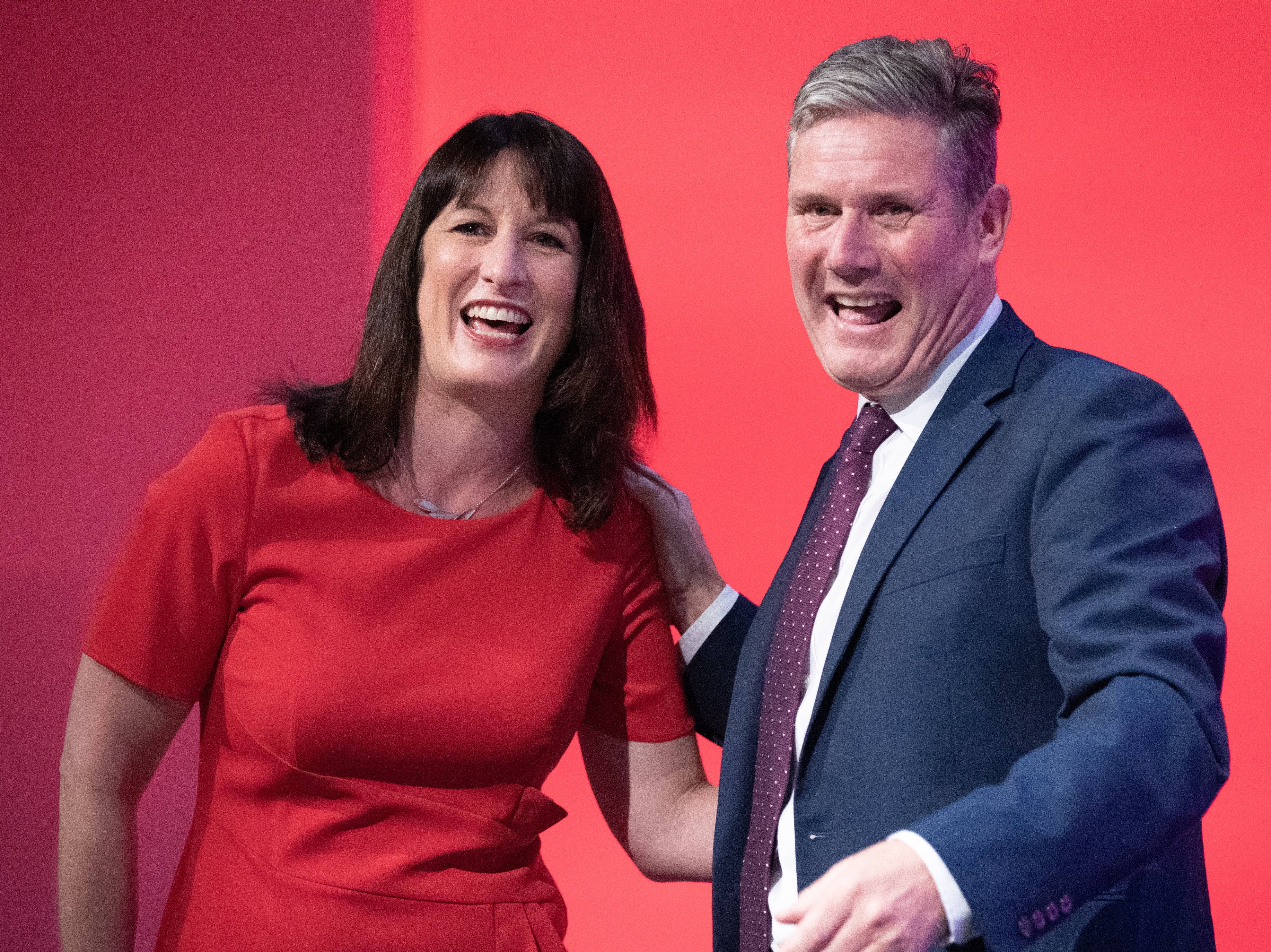 Shadow chancellor Rachel Reeves with Labour leader Keir Starmer