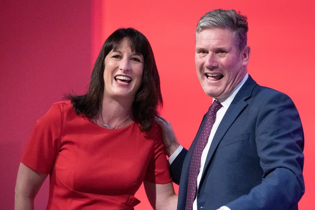 <p>Shadow chancellor Rachel Reeves with Labour leader Keir Starmer</p>