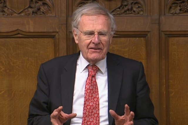 Sir Christopher Chope in the House of Commons, Westminster (House of Commons/PA)