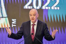 Gianni Infantino re-elected as Fifa president unopposed, and with bizarre message for critics