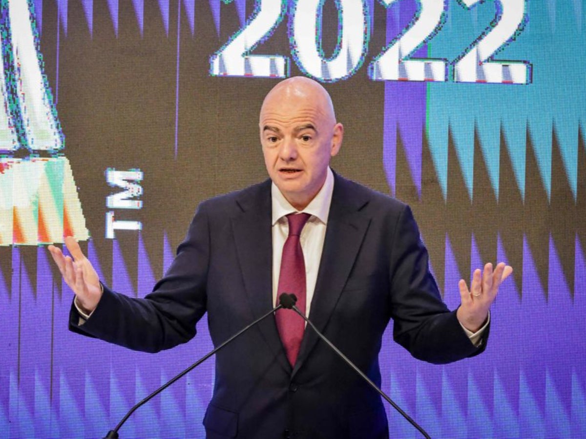Gianni Infantino re-elected as Fifa president unopposed, and with bizarre message for critics