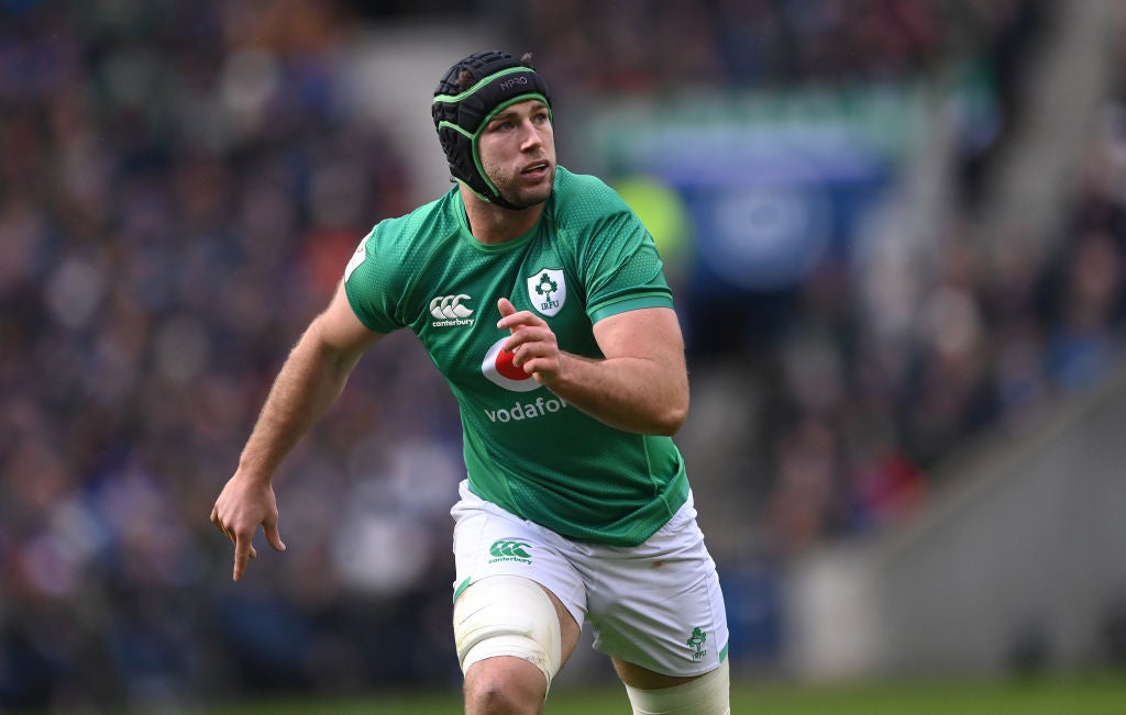 Caelan Doris is one of the few players in the line-up from Ireland’s grand slam-sealing win over England