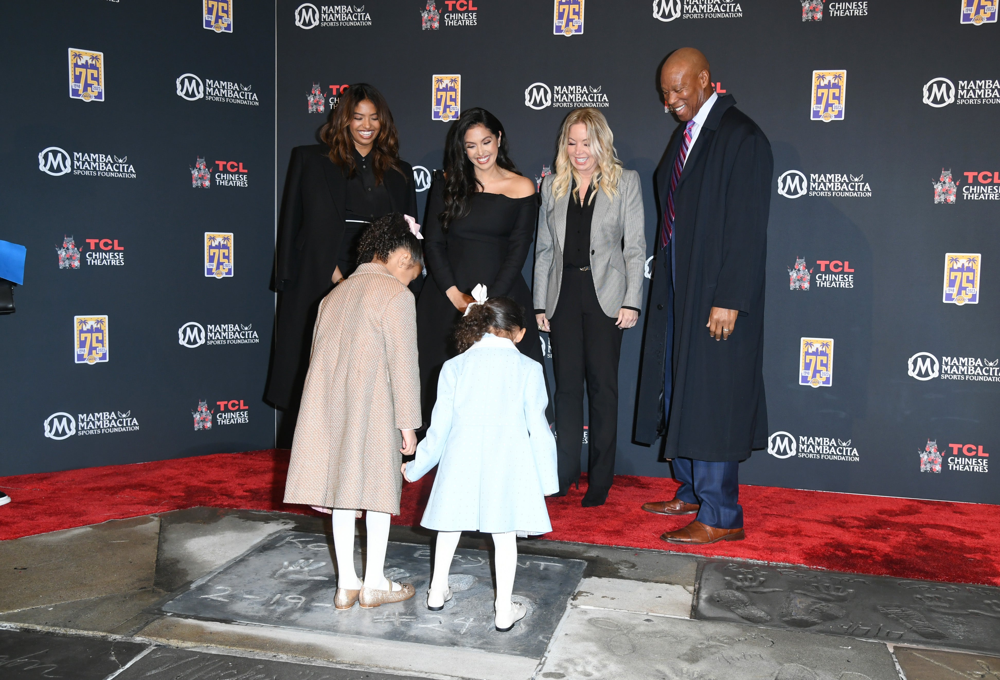 Vanessa Bryant and her daughters Natalia, Bianka and Capri attend ceremony permanently placing Kobe Bryant’s hand and footprints in the forecourt of the TCL Chinese Theatre