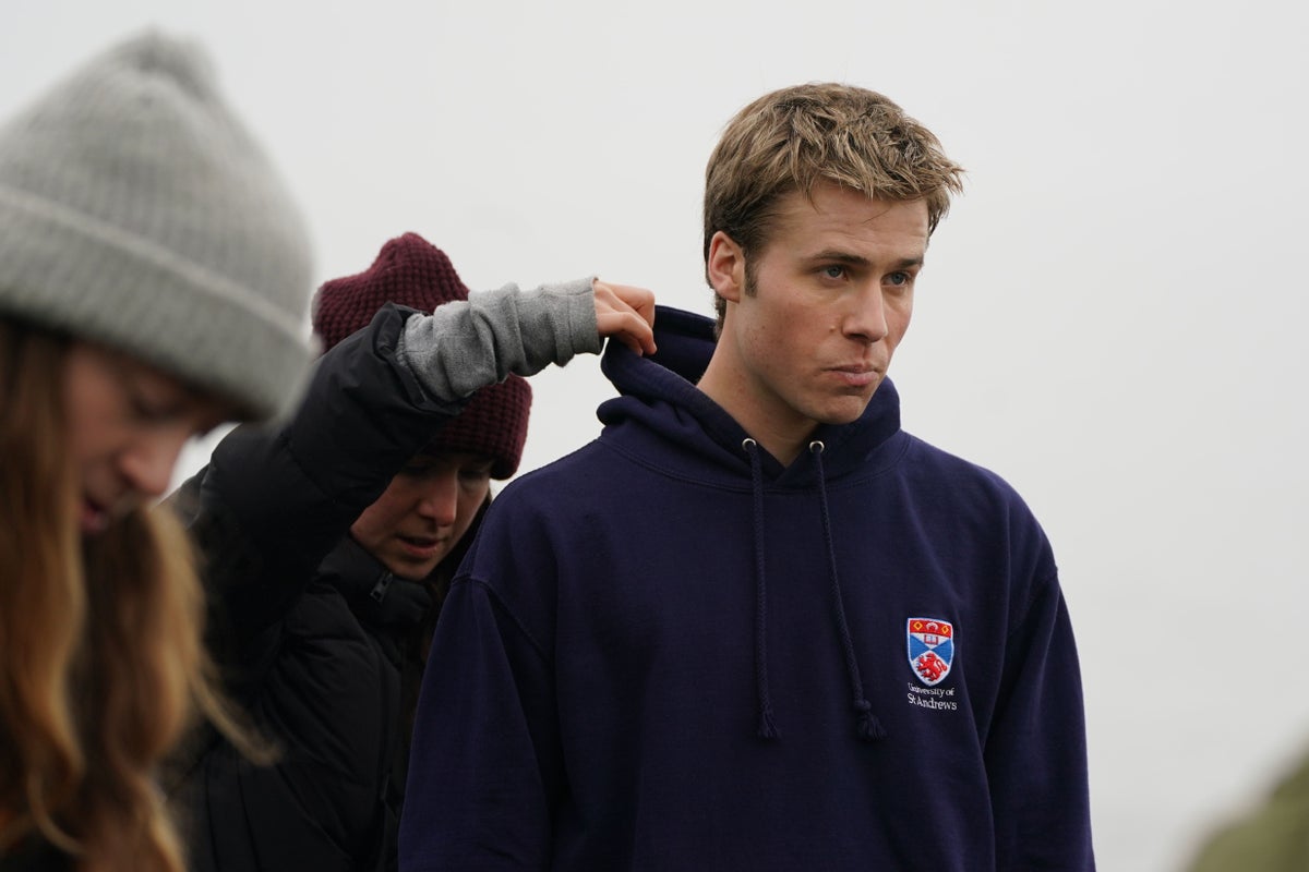 The Crown actor spotted jogging through St Andrews as filming continues