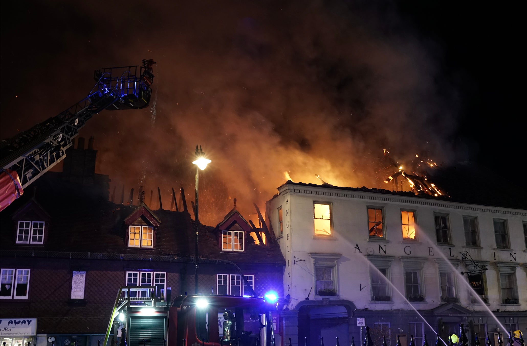 <p>More than a dozen fire engines attended the incident </p>