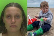 The chilling text message killer stepmother sent as three year-old boy lay dying
