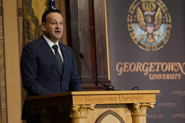 Taoiseach Leo Varadkar was speaking during a visit to Washington DC in the US (Niall Carson/PA)