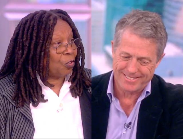 <p>Whoopi Goldberg and Hugh Grant on ‘The View’</p>