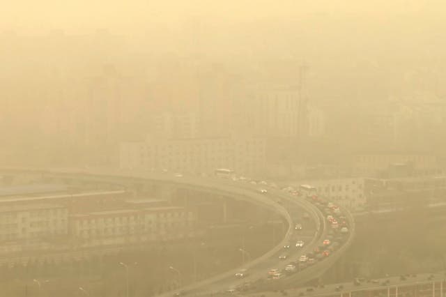 <p>Skyscrapers disappeared as air quality plummeted in China's capital in 2023</p>