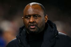 Patrick Vieira sacked as Crystal Palace manager