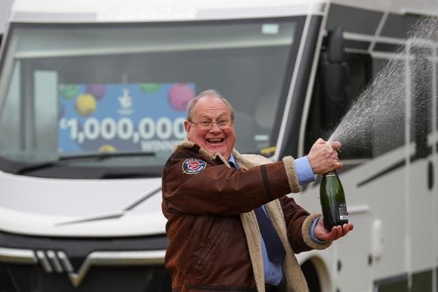 Retired taxi driver Steve Glover has won £1 million in a National Lottery draw (Martin Bennett/National Lottery/PA)