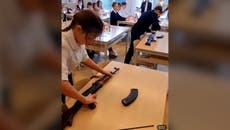 Russian politician shares video of Crimea schoolchildren learning to load rifles in classroom