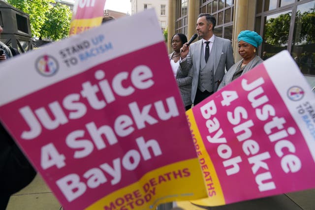 Sheku Bayoh died in 2015 while being restrained by police (Andrew Milligan/PA)