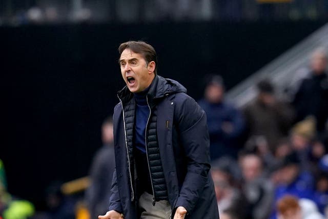 Wolves manager Julen Lopetegui is ready for the run-in (Nick Potts/PA)