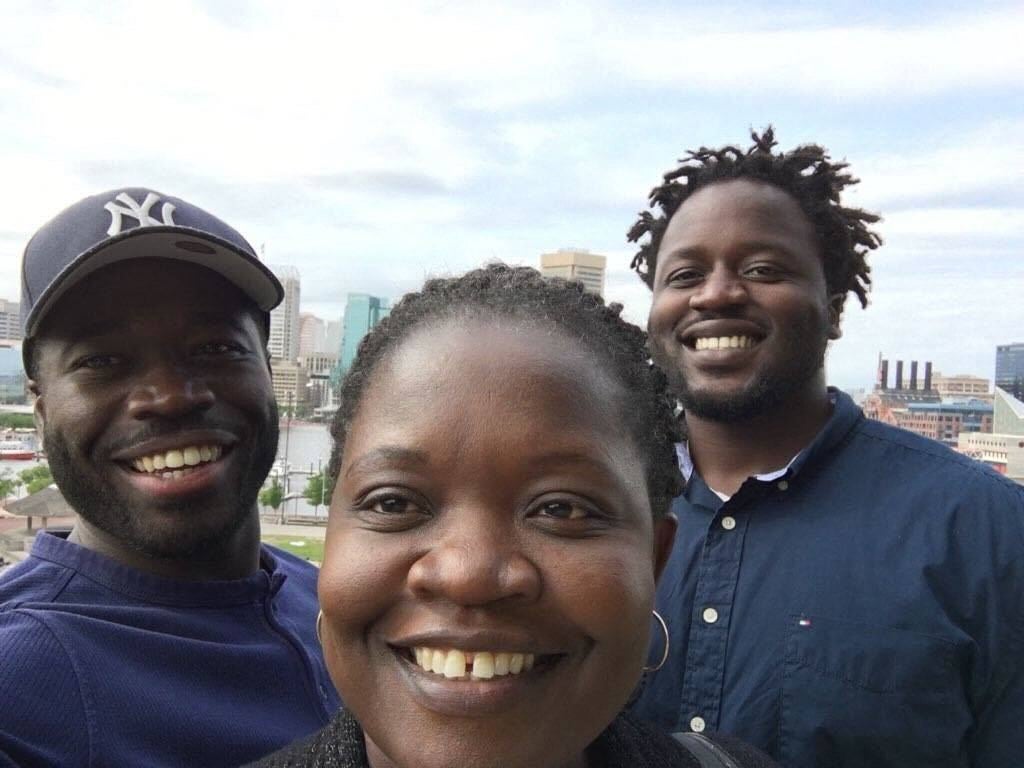 This undated handout photo provided by Ben Crump Law shows Irvo Otieno (R), 28, who died on March 6, 2023, with his mother and brother