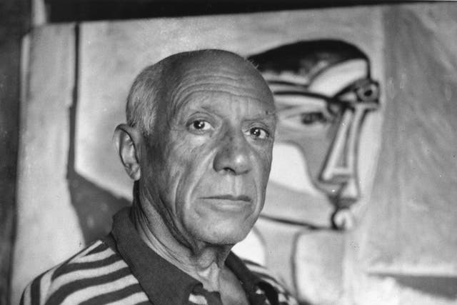 <p>Pablo Picasso in 1955</p>