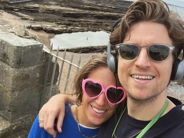 <p>Bella Mackie and Greg James, who have been married since 2018</p>