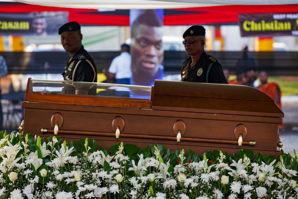 Ghana president among mourners at funeral of Christian Atsu  The