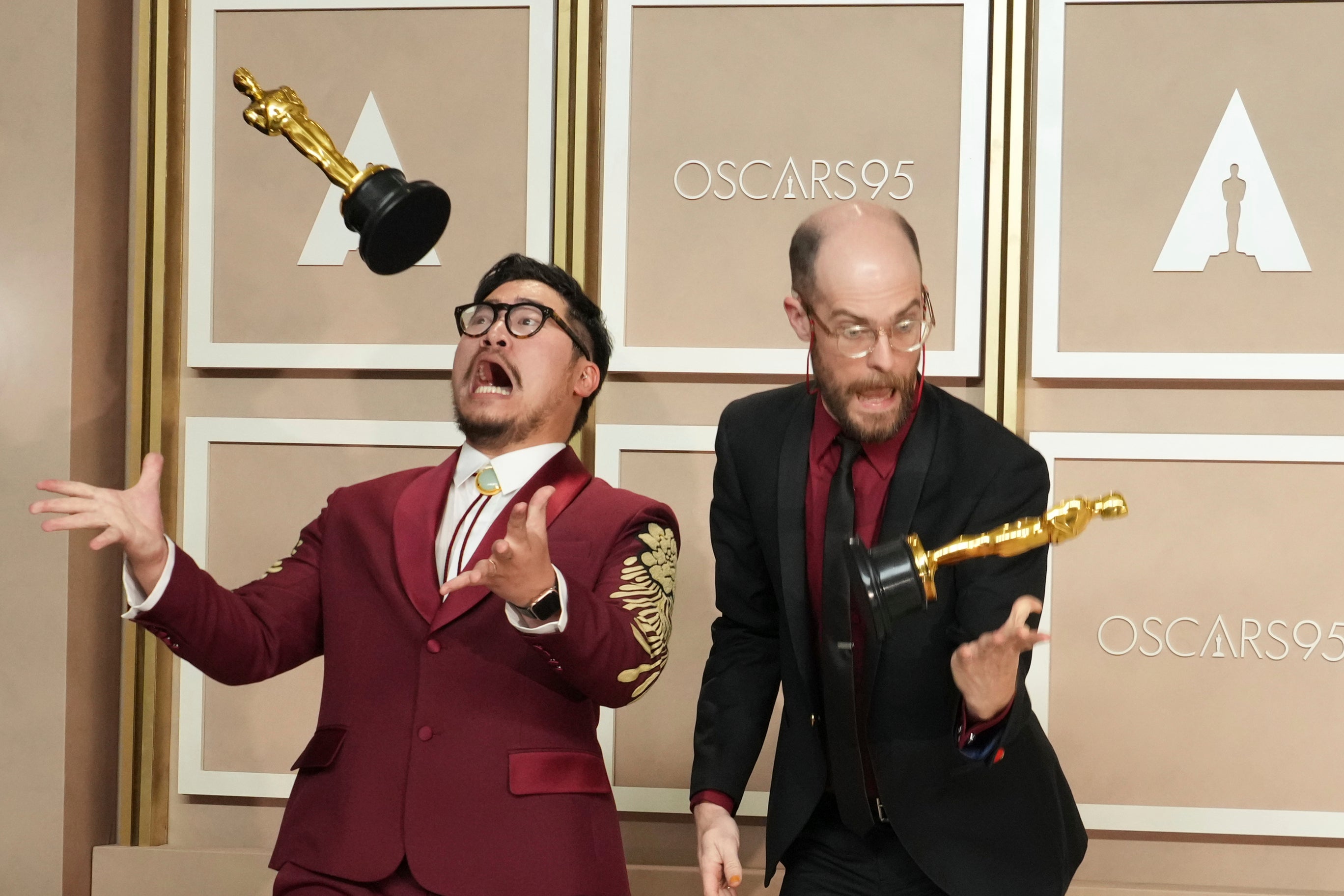 Daniel Kwan, left, and Daniel Scheinert at the Oscars
